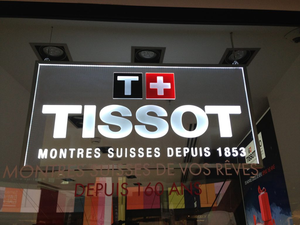 bandeau led mise en lumière Tissot montres