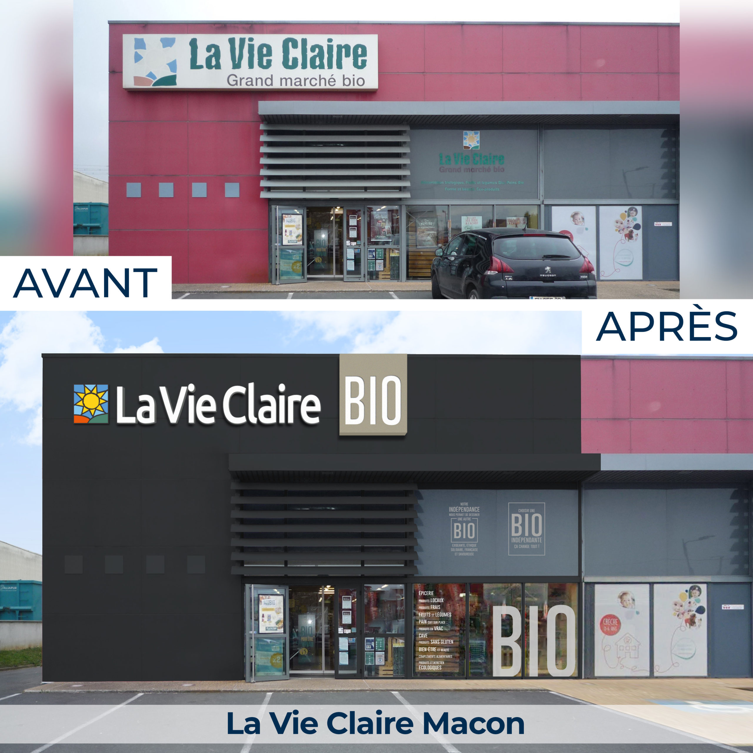 La Vie Claire Macon rénovation magasin spécialisé en alimentation bio, 2021